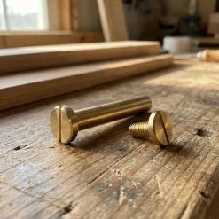 2 vis relieurs laiton Diall M4 Ø10 x L.10 mm