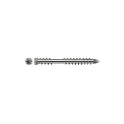 100 Vis Terrasse Bois Double Filetage Tête Cyl. Réduite Torx T-STAR + pointe CUT 5 x 70 mm - Inox A2 - D-Work