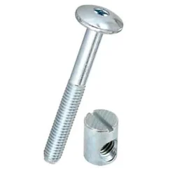4 vis têtes bombés acier zingué Diall Ø6 x l.70mm