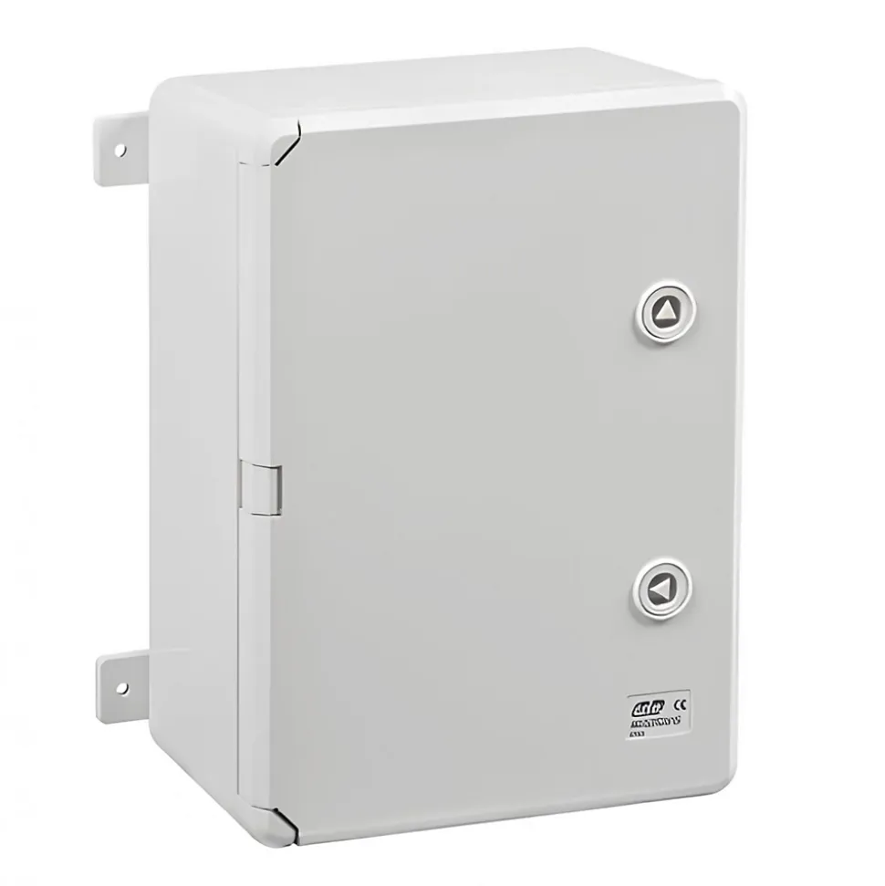 Abs302013 Ide Coffret Abs étanche Ip65 300x200x130 Porte Opaque - Avec Plaque De Montage