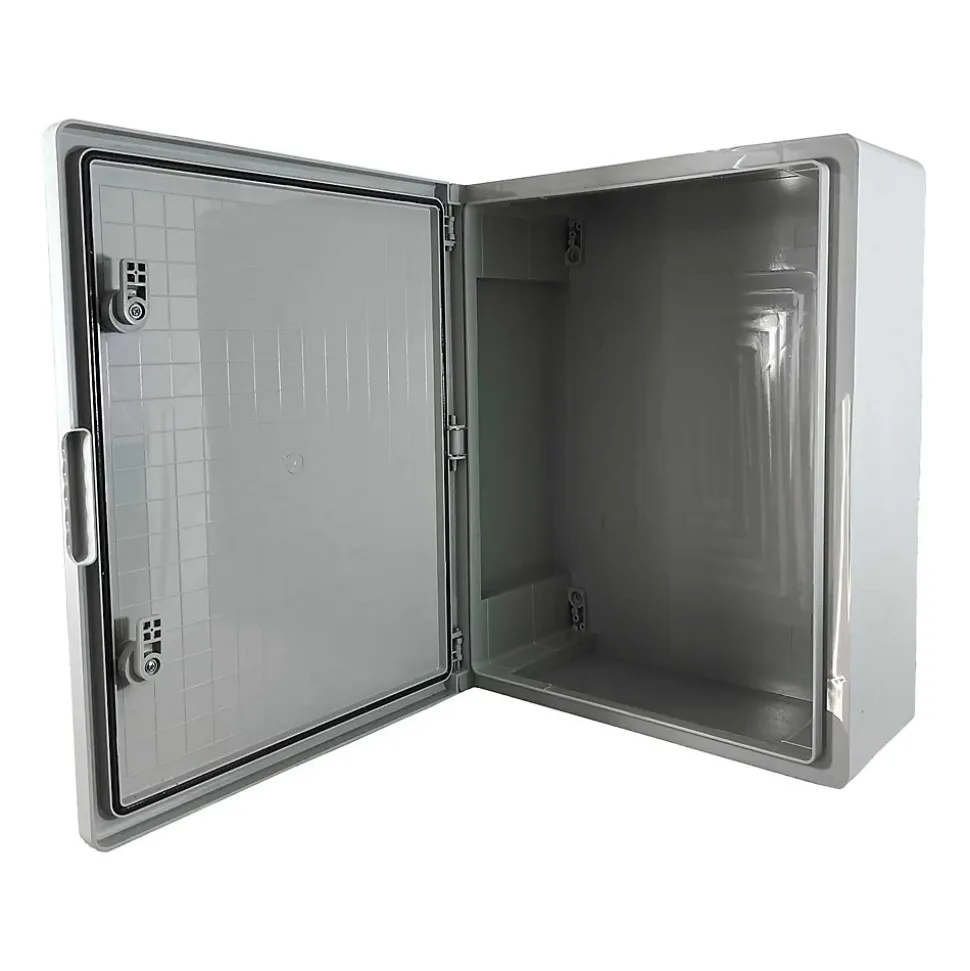 Abs504018 Ide Coffret Abs étanche Ip54 500x400x180 Porte Opaque - Avec Plaque De Montage