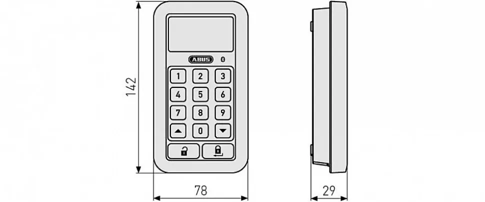 ABUS Clavier Numerique Bluetooth Blanc HomeTec Pro