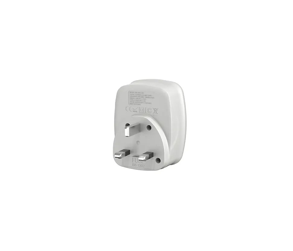 Adaptateur prise voyage UE/UK - 4 ports USB - Voltman