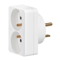 Adaptateur 2P+T 2 fiches 16 A vers socle 20 A Legrand