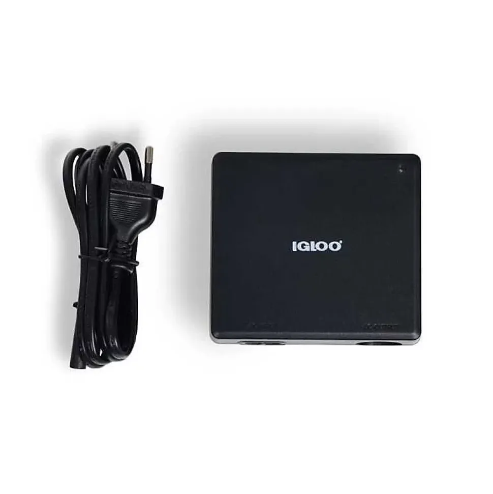 Adaptateur 230V vers 12V IGLOO avec câble détachable 230V noir compact