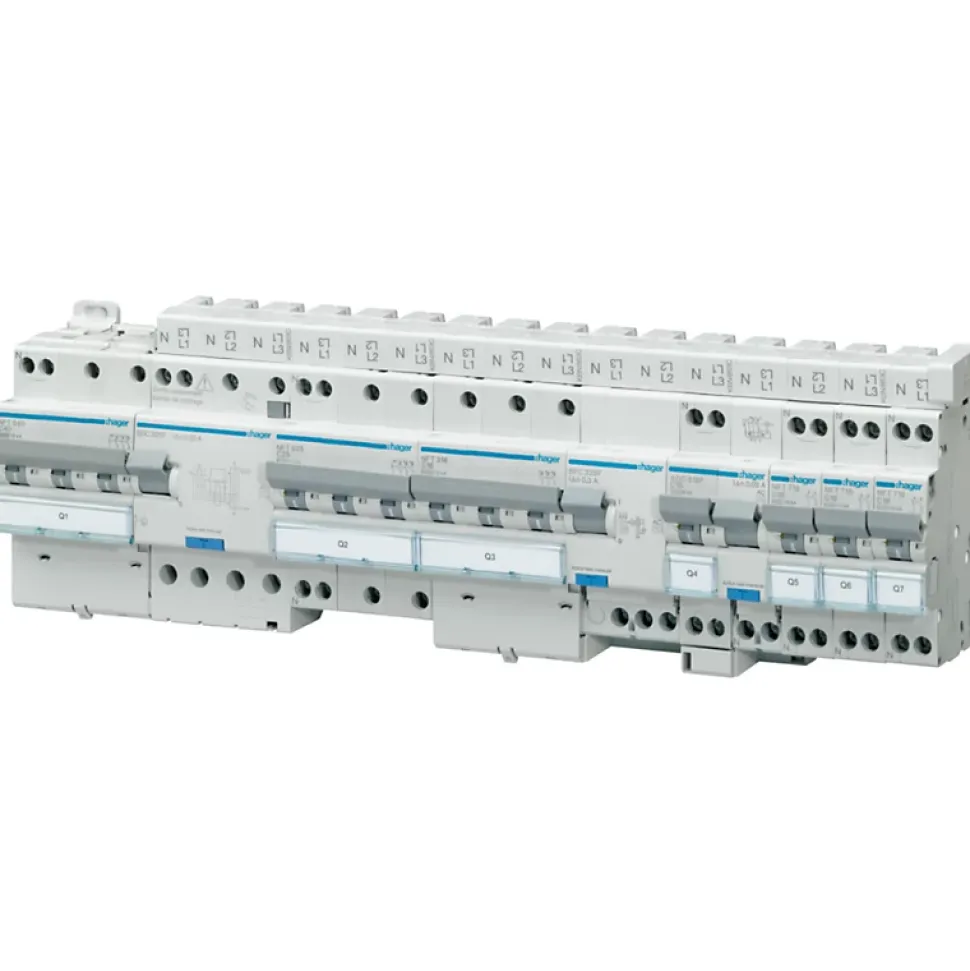 Adc432f Hager Disjoncteur Différentiel Triphasé + Neutre 6-10ka Courbe C - 32a 30ma Type Ac