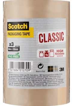 Adhésif d'emballage Scotch 50 mm x 66 m - 3 rouleaux