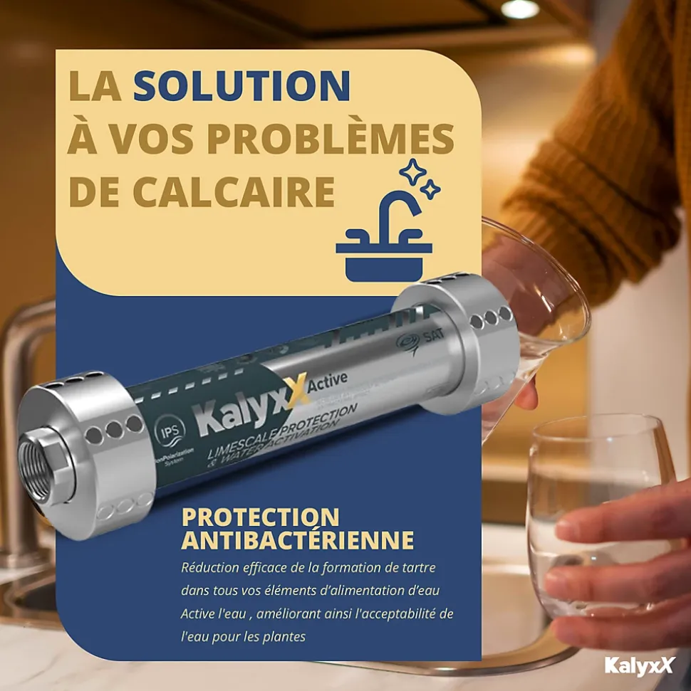 Adoucisseur d'eau Anticalcaire Antibacterien innovant IPS Kalyxx Active G1 " femelle (IPSKXAG1)