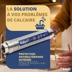 Adoucisseur d'eau Anticalcaire Antibactérien innovant IPS Kalyxx BlueLine G1/2