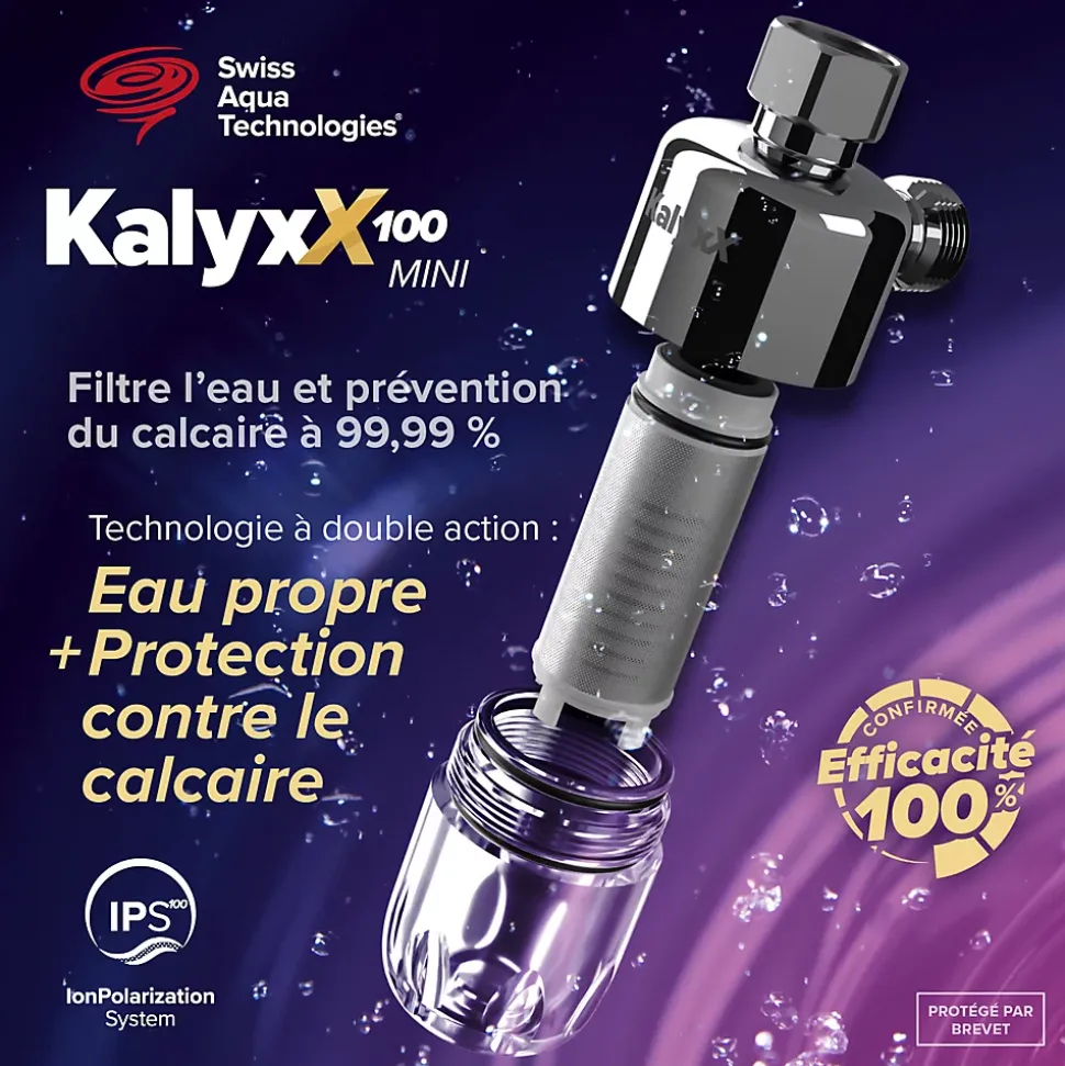Adoucisseur d'eau Anticalcaire Antibacterien innovant IPS 100 Kalyxx MINI G 3/8" femelle (IPSKXMG38T)