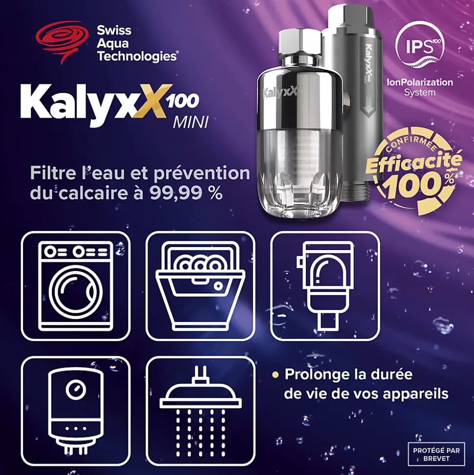 Adoucisseur d'eau Anticalcaire Antibacterien innovant IPS 100 Kalyxx MINI G 3/8" femelle (IPSKXMG38T)