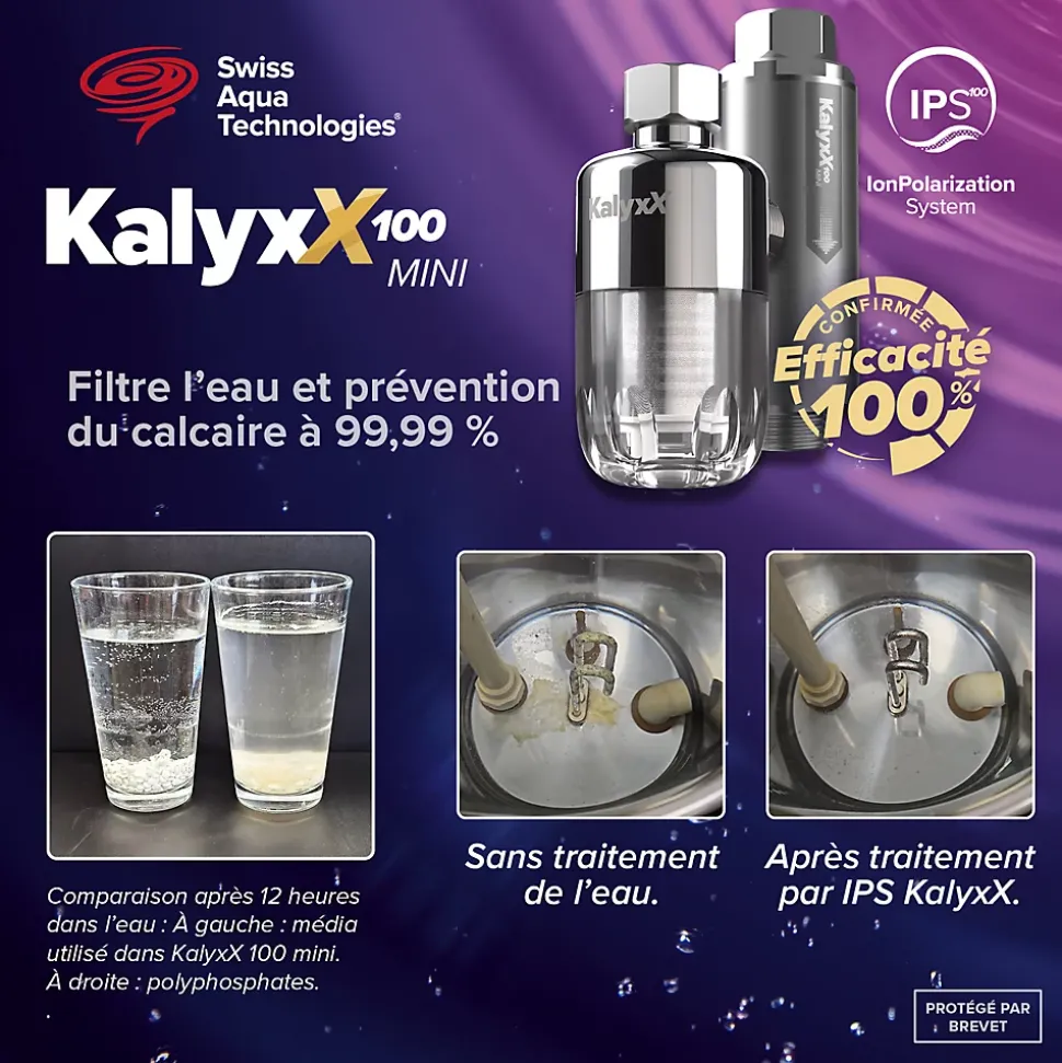 Adoucisseur d'eau Anticalcaire Antibacterien innovant IPS 100 Kalyxx MINI G 3/8" femelle (IPSKXMG38T)