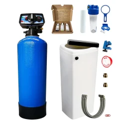 Adoucisseur D'eau Bi Bloc 25l Fleck 5600 Chronométrique Mécanique Complet Avec Accessoires