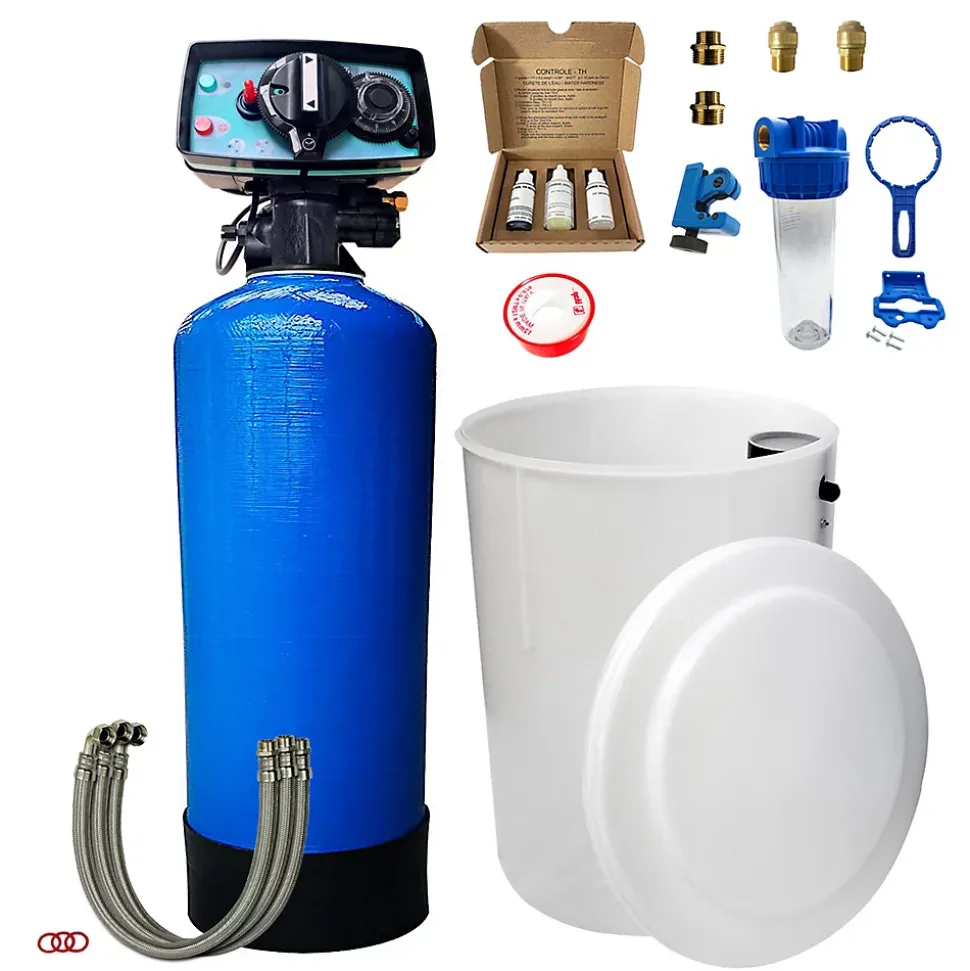 Adoucisseur D'eau Bi Bloc 50l Fleck 5600 Volumétrique Mécanique Complet Avec Accessoires
