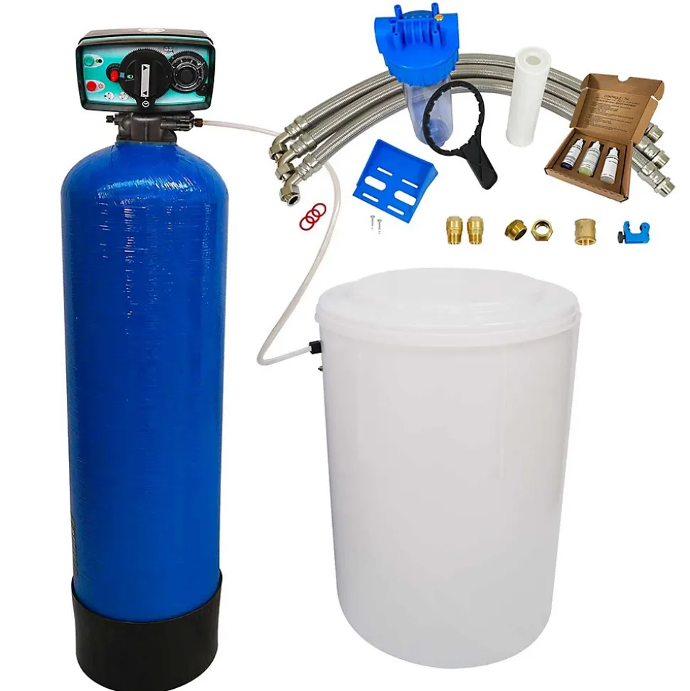 Adoucisseur D'eau Bi Bloc 50l Fleck 5600 Volumétrique Mécanique Complet Avec Accessoires
