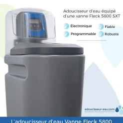 Adoucisseur D'eau 30L Fleck 5800 SXT Monobloc Volumétrique + Kit Installation Fabrication Française