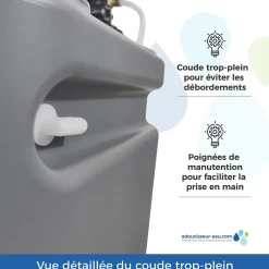 Adoucisseur D'eau 25L Fleck 5800 SXT Monobloc Volumétrique Anti Calcaire Fabrication Française
