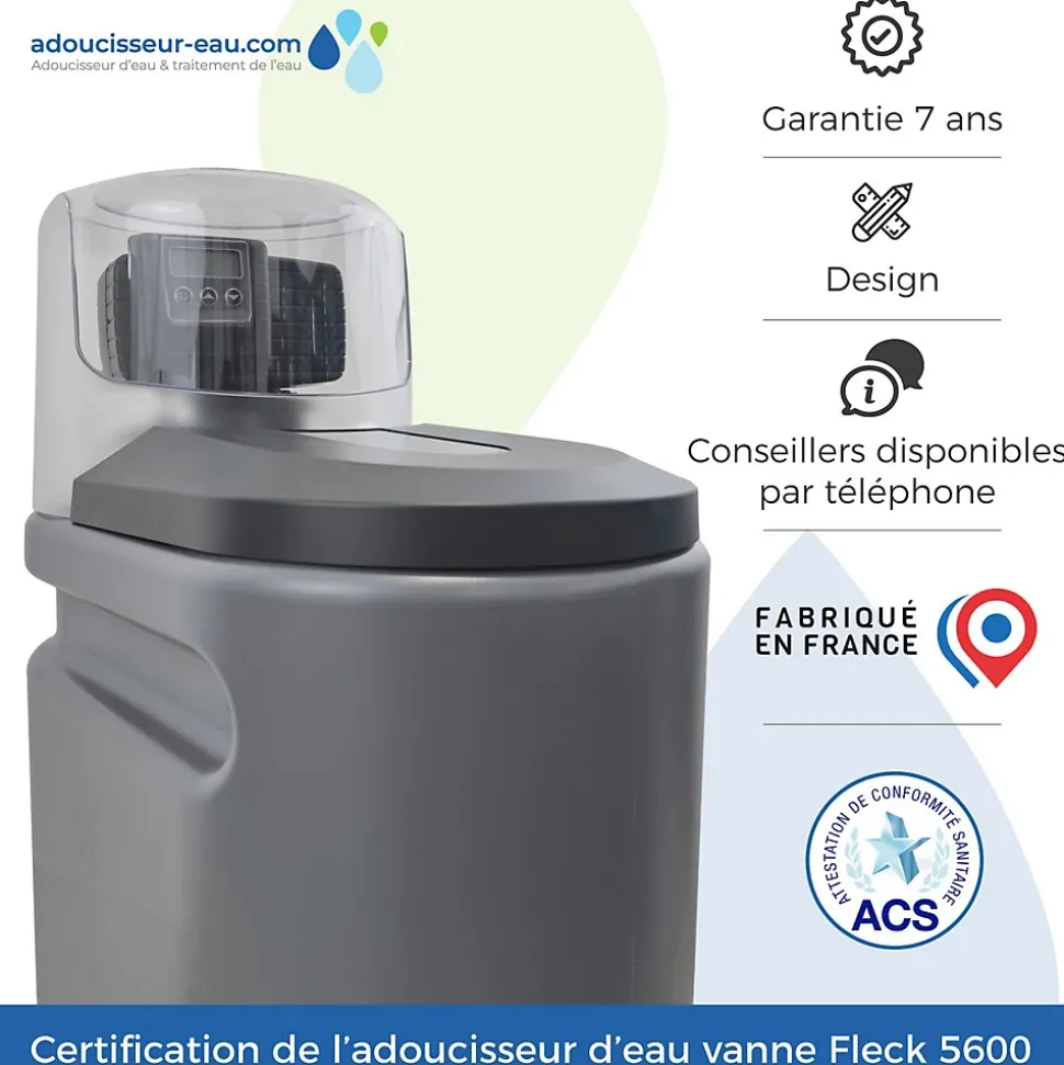 Adoucisseur D'eau 25l Fleck 5600 Sxt Complet Avec Accessoires