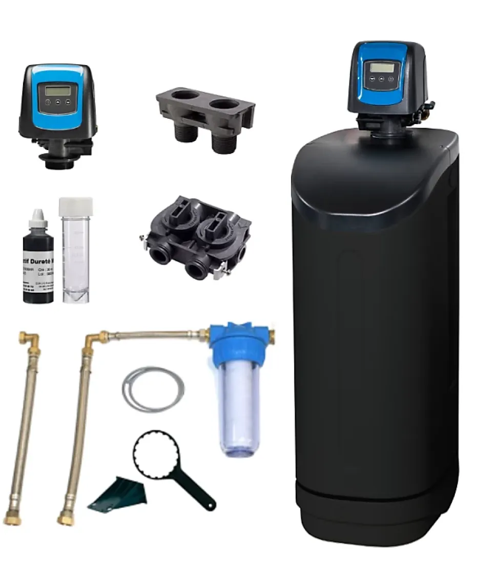 Adoucisseur d'eau 20L Vanne Fleck 5800 SXT complet avec accessoires