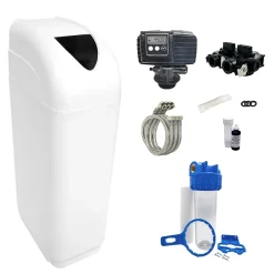 Adoucisseur D'eau 20l Vanne Fleck 5600 Sxt Complet Bac Blanc - Kit Essentiel