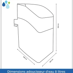 Adoucisseur D'eau Sans électricité Kube 8l Vanne Volumétrique Mécanique - Complet Avec Accessoires