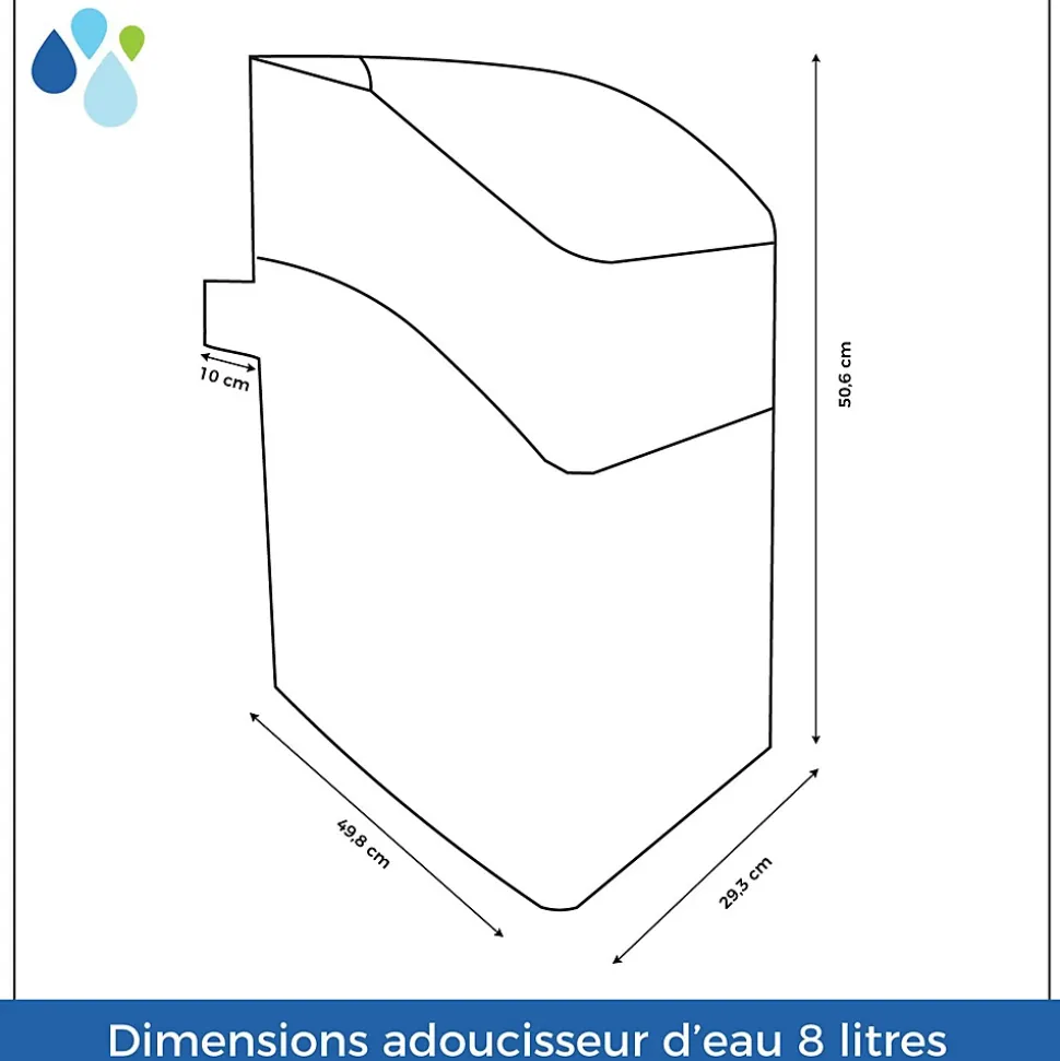 Adoucisseur D'eau Sans électricité Kube 8l Vanne Volumétrique Mécanique - Complet Avec Accessoires