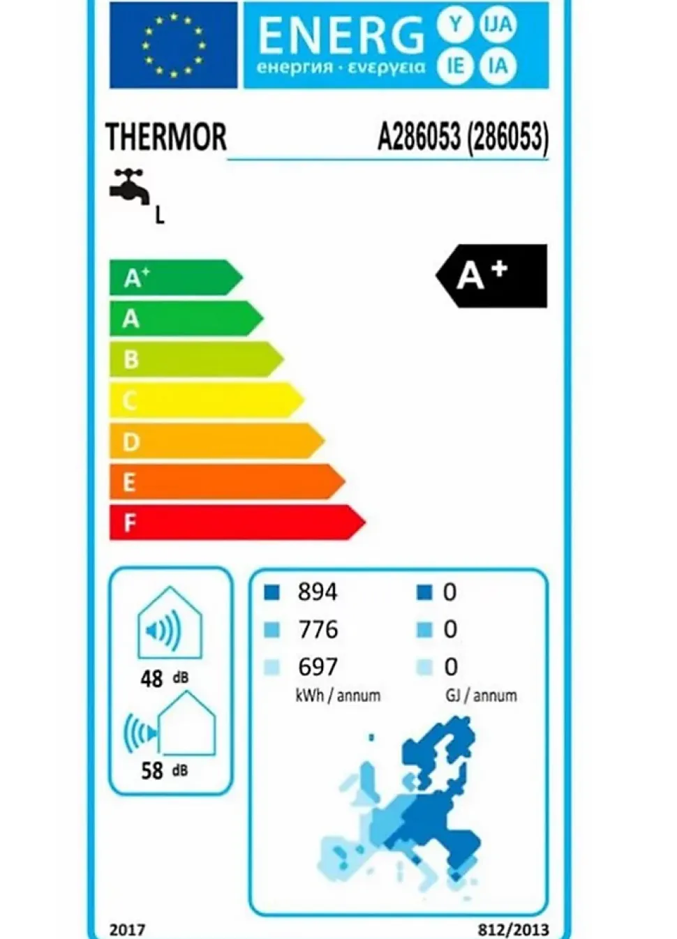 Aeromax 6 stable - 600x1906 mm- COP: 3,7 - 240 L