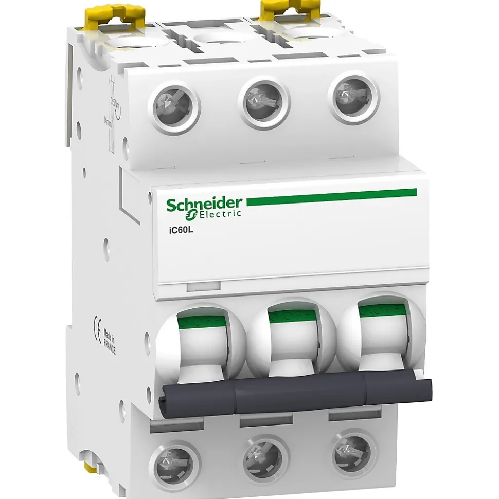 A9f94363 Schneider Ic60l Disjoncteur Triphasé Schneider 63a - 3p - Courbe C - 15ka - à Vis