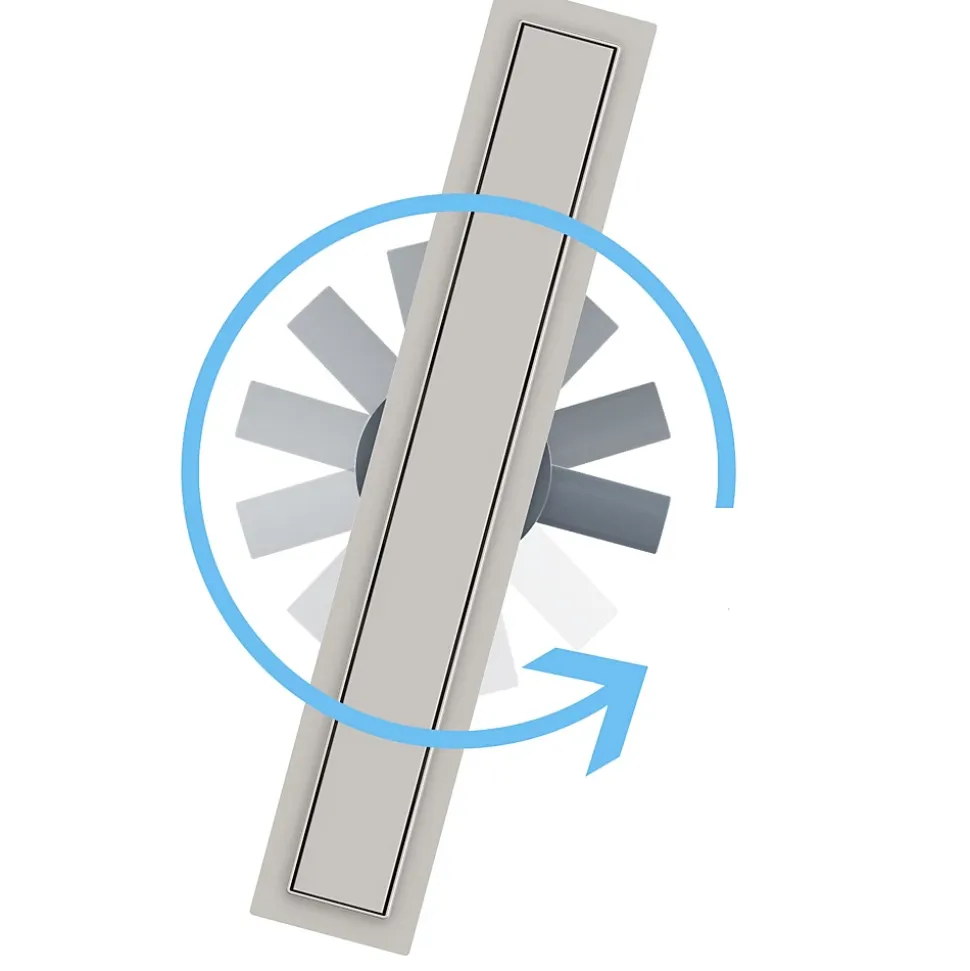 AICA caniveau de douche en acier inoxydable italien 2 en 1, réglable en hauteur et pivotante - 100 cm