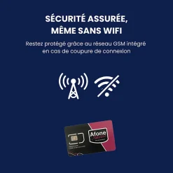 Alarme maison sans fil avec écran tactile 7'' AM351 livrée avec 2 caméras Full HD et 12 accessoires - Sans abonnement