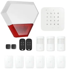 Alarme maison sans fil wifi et gsm 4G connectée Casa avec sirène extérieure - kit 9