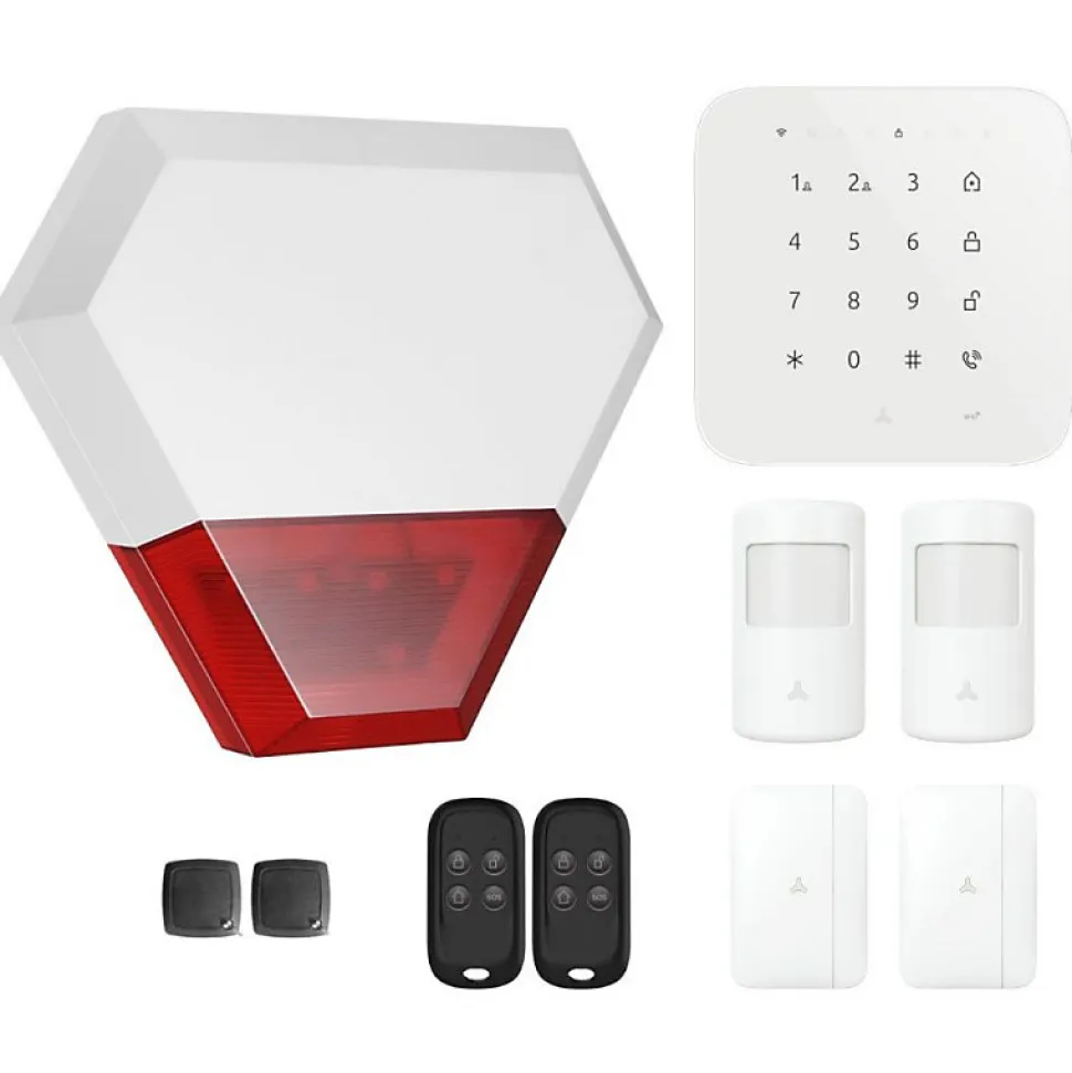 Alarme maison sans fil wifi et gsm 4G connectée Casa avec sirène extérieure - kit 7