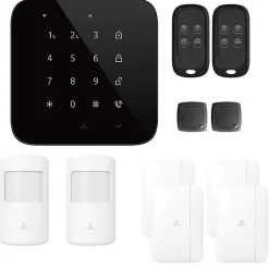 Alarme maison wifi et gsm 4G sans fil connectée Casa Noire - kit 6