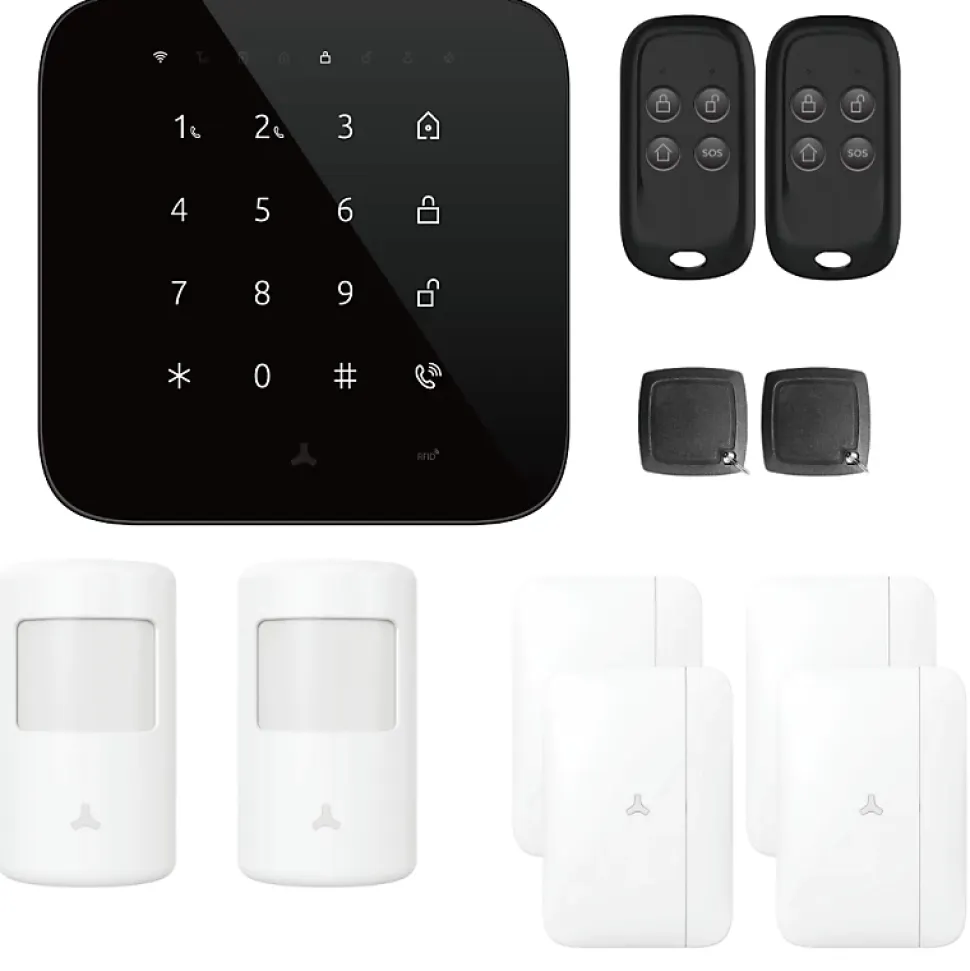 Alarme maison wifi et gsm 4G sans fil connectée Casa Noire - kit 6