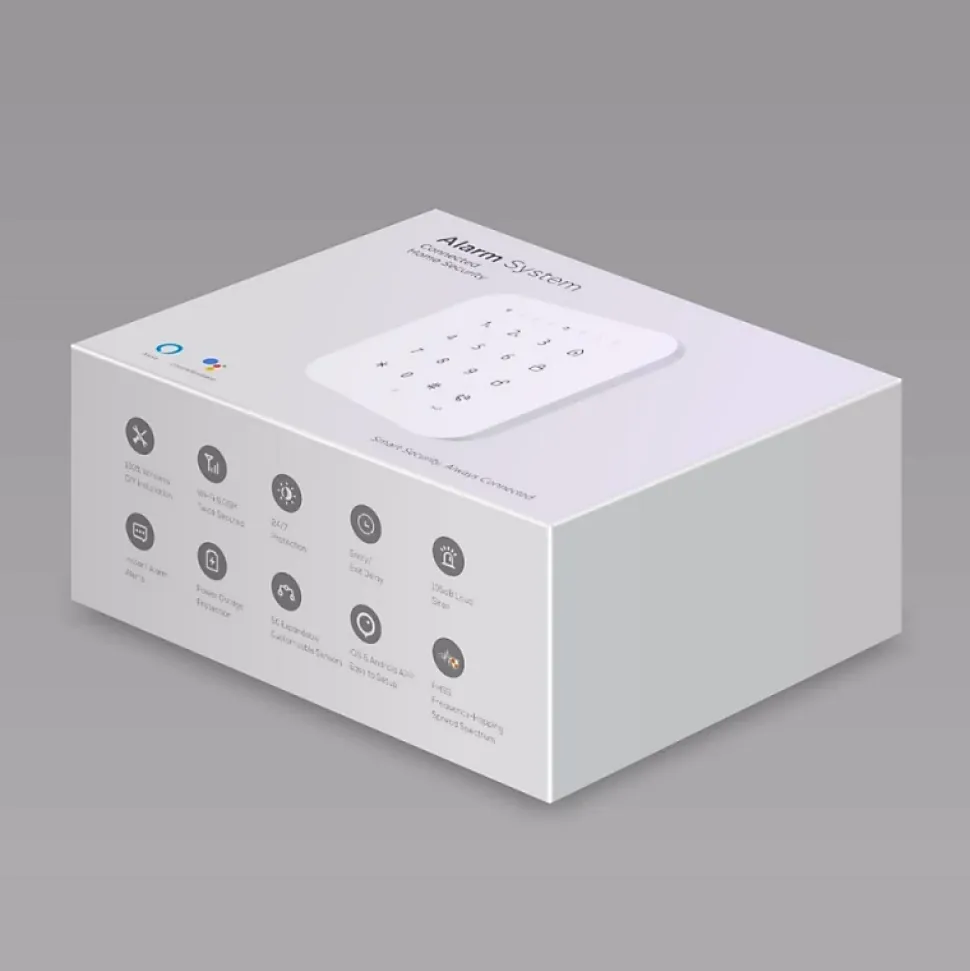 Alarme maison wifi et gsm 4G sans fil connectée Casa Noire avec 2 caméras double objectif - kit 1