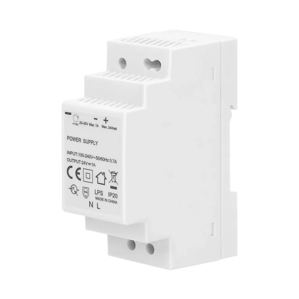 Alimentation Courant Continu 24v 1a 24w - 2 Modules - Transformateur 220v - 24v Cc