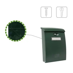 AMIG - Boîte aux lettres 7 - 345 x 240 x 105 mm - Plastique - Vert