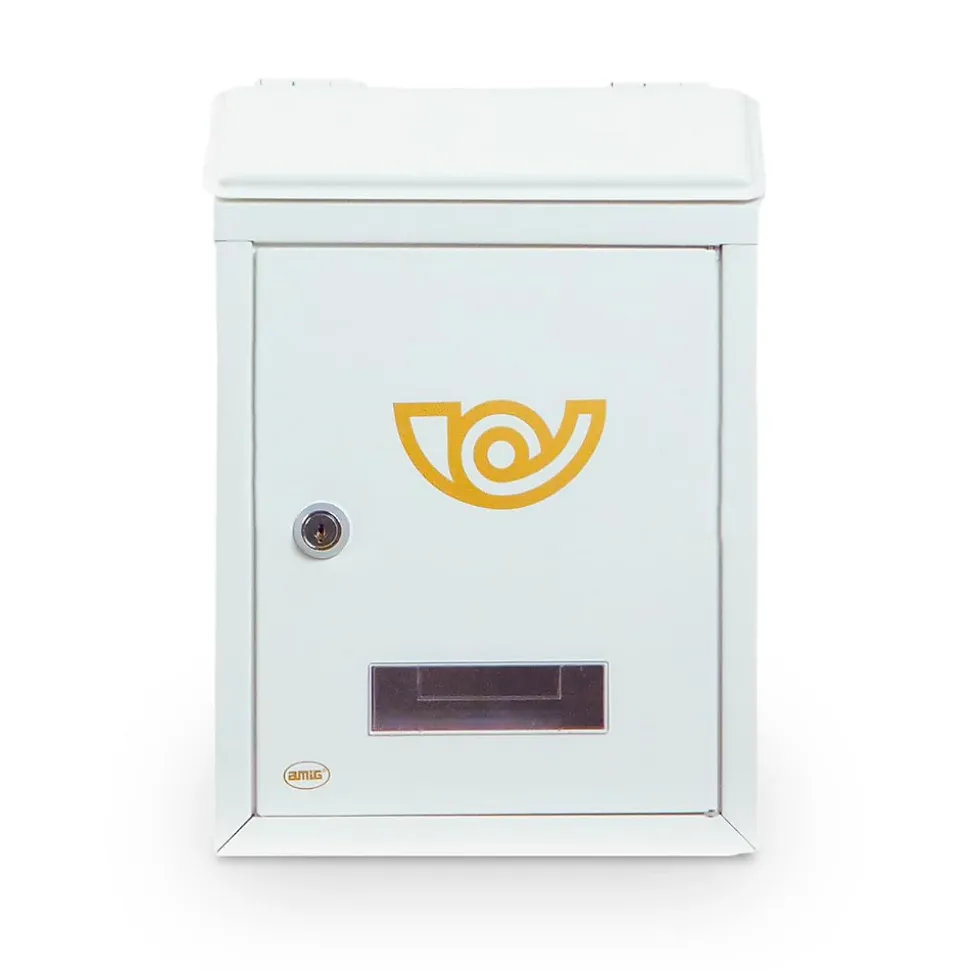 AMIG - Boîte aux lettres 2 MINI - 295 x 210 x 62 mm - Acier - Blanc