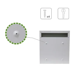 AMIG - Boîte aux lettres 6 - 400 x 360 x 100 mm - Acier - Blanc