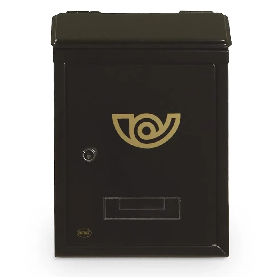 AMIG - Boîte aux lettres 2 MINI - 295 x 210 x 62 mm - Acier - Noir