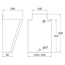 AMIG - Boîte publicité 77 - 220 x 360 x 190 mm - Acier - Blanc
