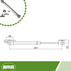 AMIG - Compas à gaz fermé 96 - 12 kg - Gris