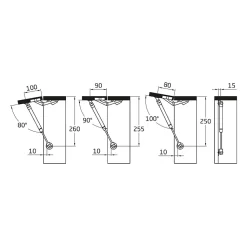 AMIG - Compas à gaz ouvert 95 - 8 kg - Gris