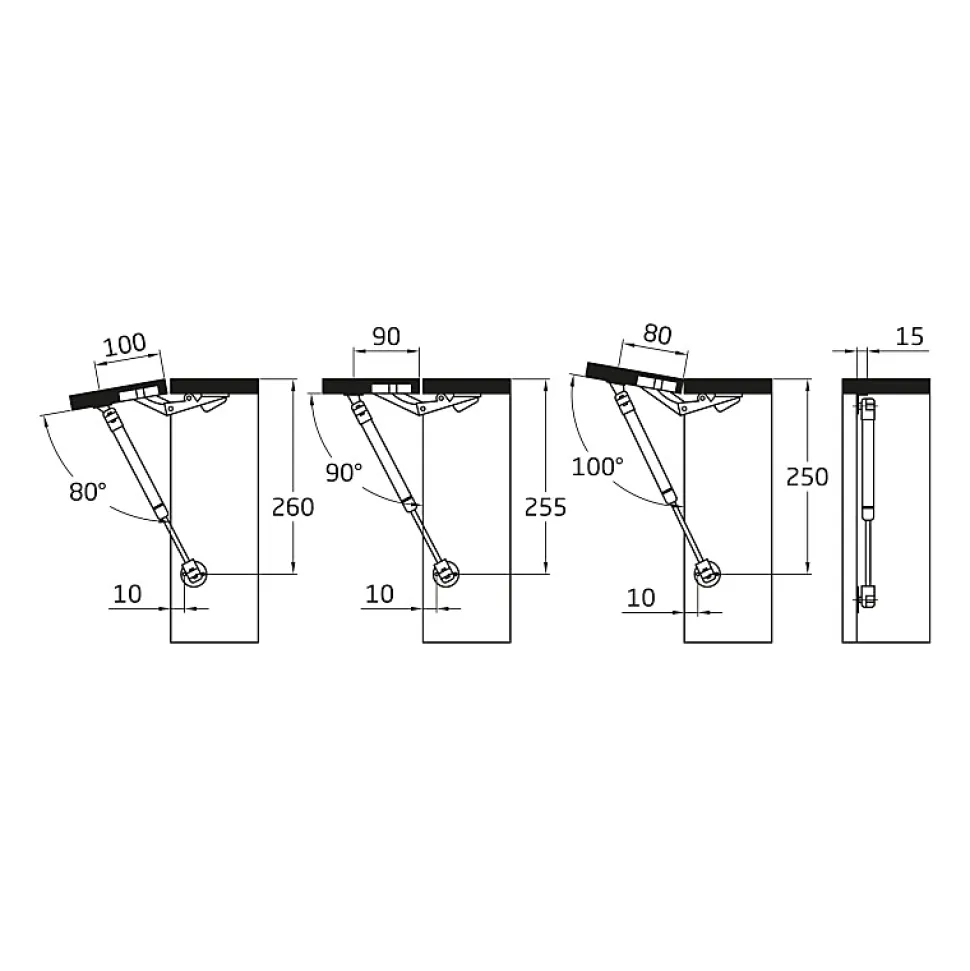 AMIG - Compas à gaz ouvert 95 - 8 kg - Gris