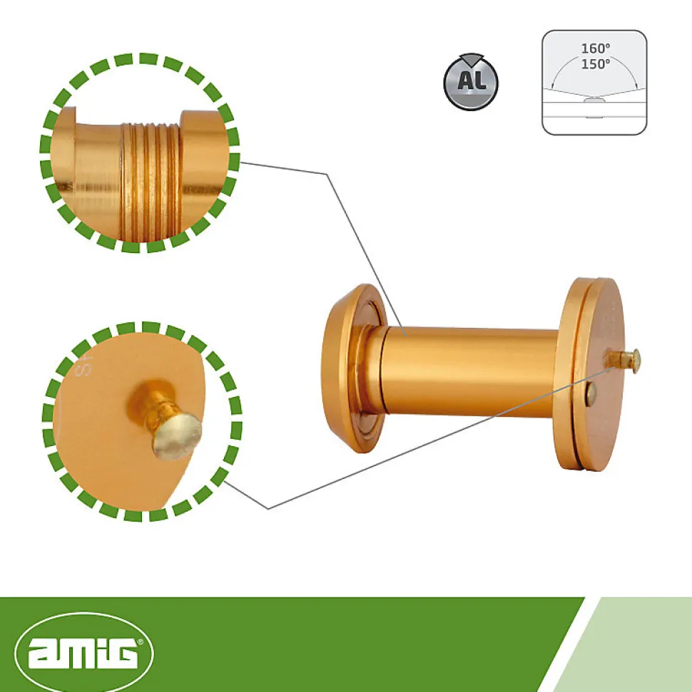 AMIG - Judas optique 3 - 14 35-60 mm - Aluminium - Or