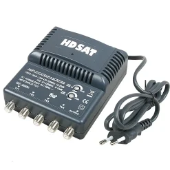 Amplificateur Antenne TV TNT 4 SORTIES ampli d'intérieur 220V - Gain 25dB Réglable UHF VHF HDSAT