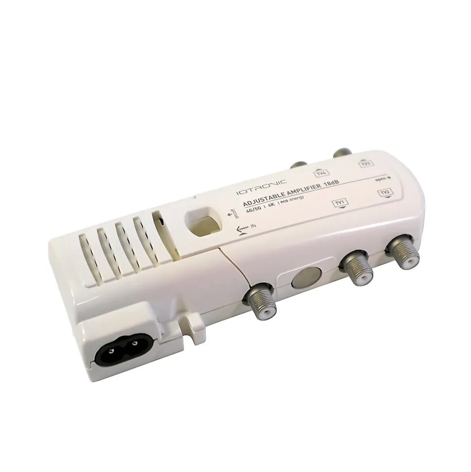 Amplificateur TV 18dB 4 TV 4G/5G, connexion F, gain réglable