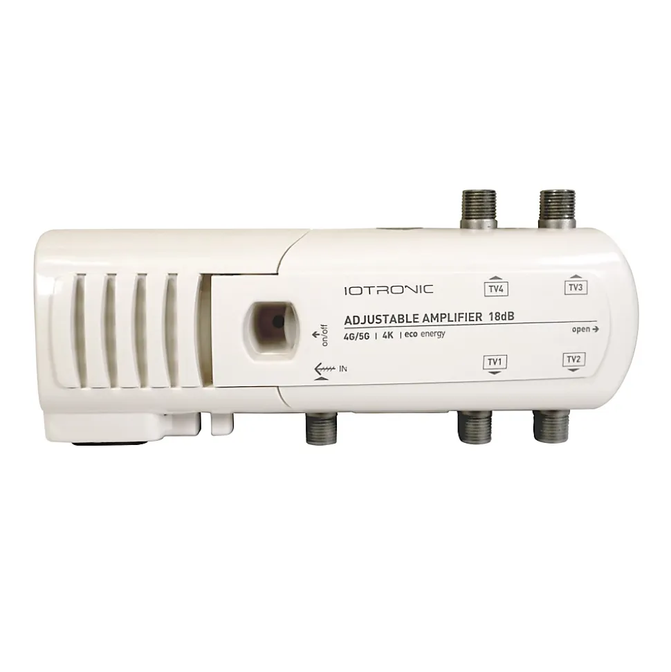 Amplificateur TV 18dB 4 TV 4G/5G, connexion F, gain réglable