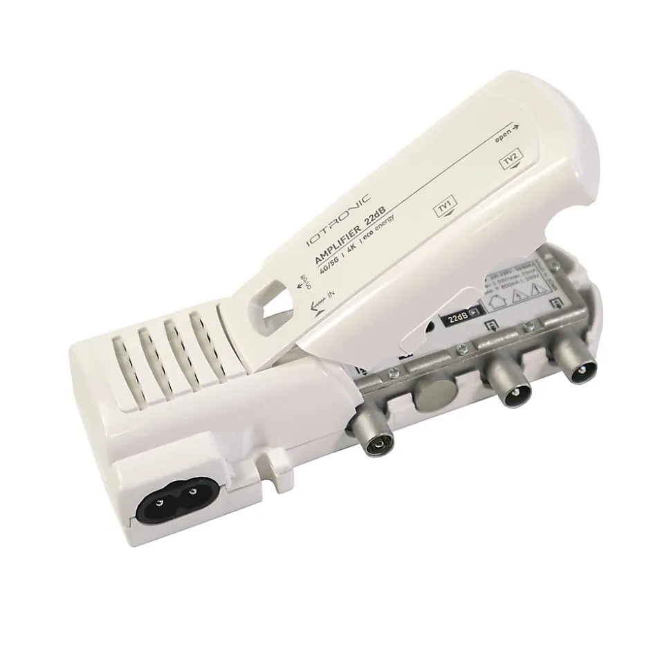 Amplificateur TV 22dB 2 TV 4G/5G, connexion IEC