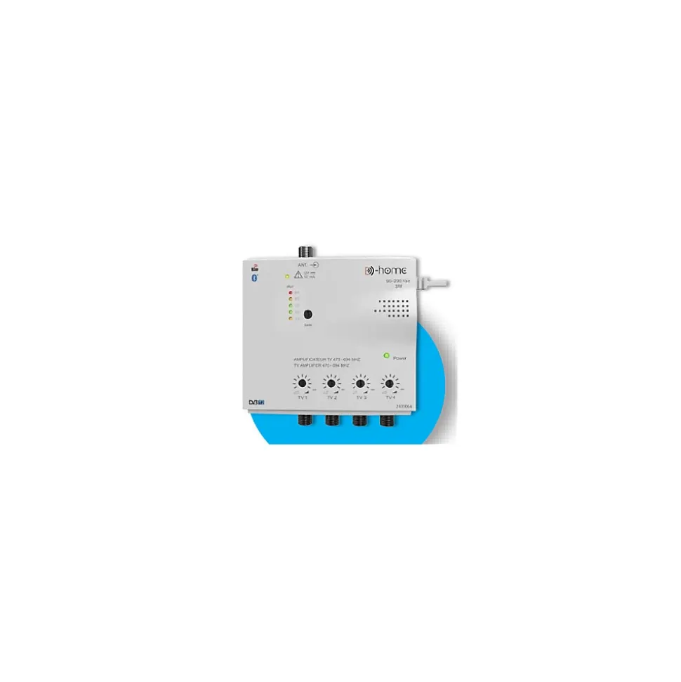 Amplificateur TV intérieur 4 Sorties Protection 45G LTE TNT TONNA